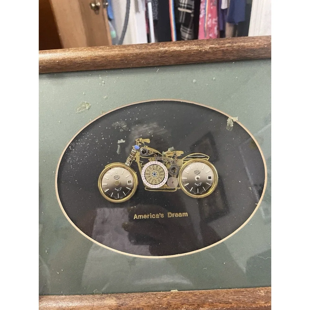 Unique Harley Davidson Electra~Glide 1965 by P. AMMON made w/Clock & Watch Parts